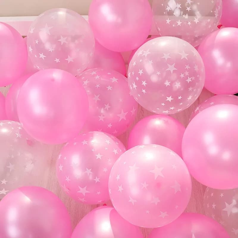 Star transparent ballons