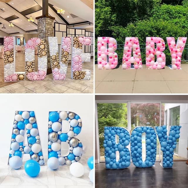 Love Marriage Wedding Decoration Big Large Letter Mosaic Frame Balloon Fill